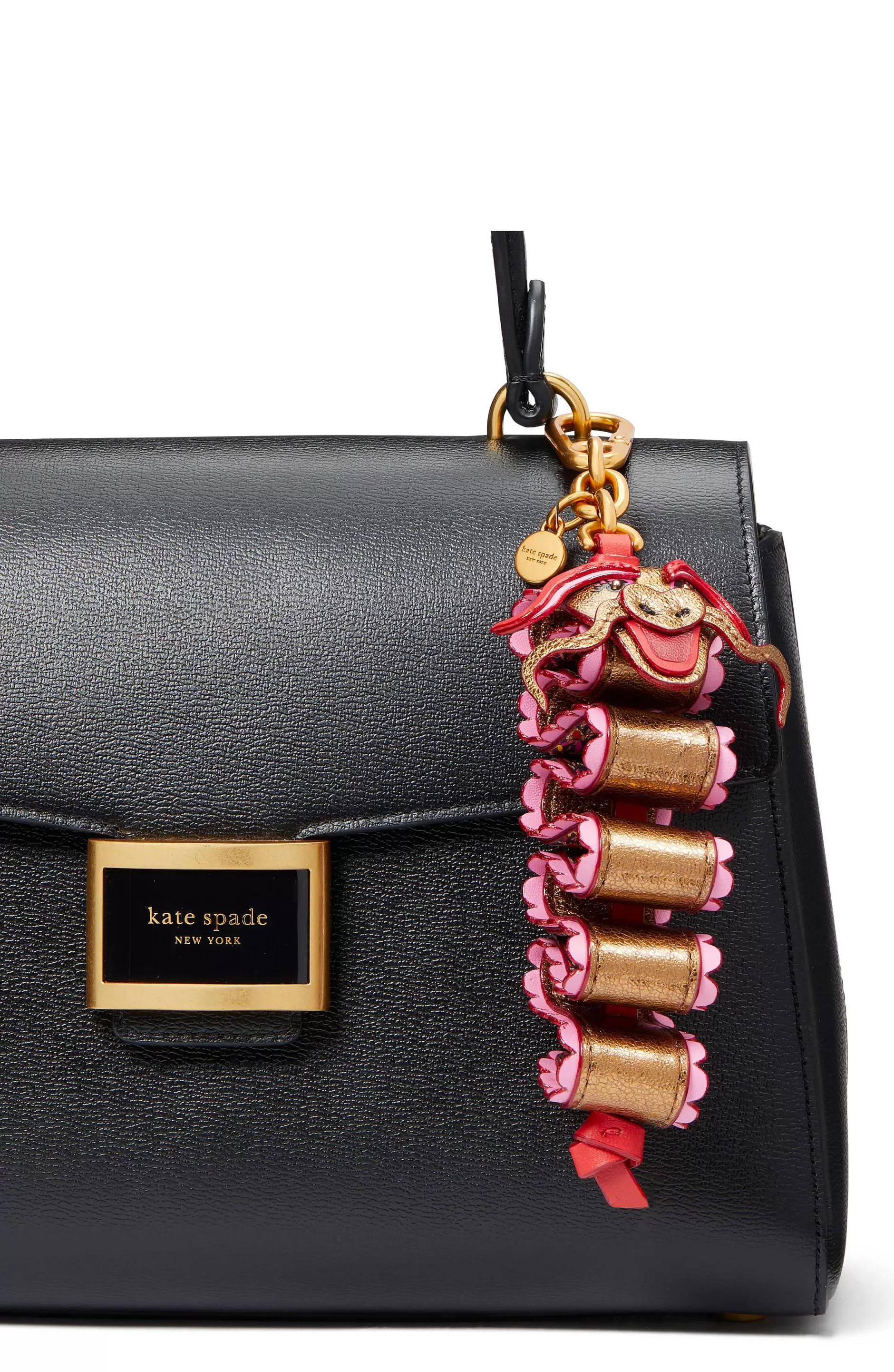 Dani Crinkle Metallic Leather Dragon Bag Charm^Kate Spade Best Sale