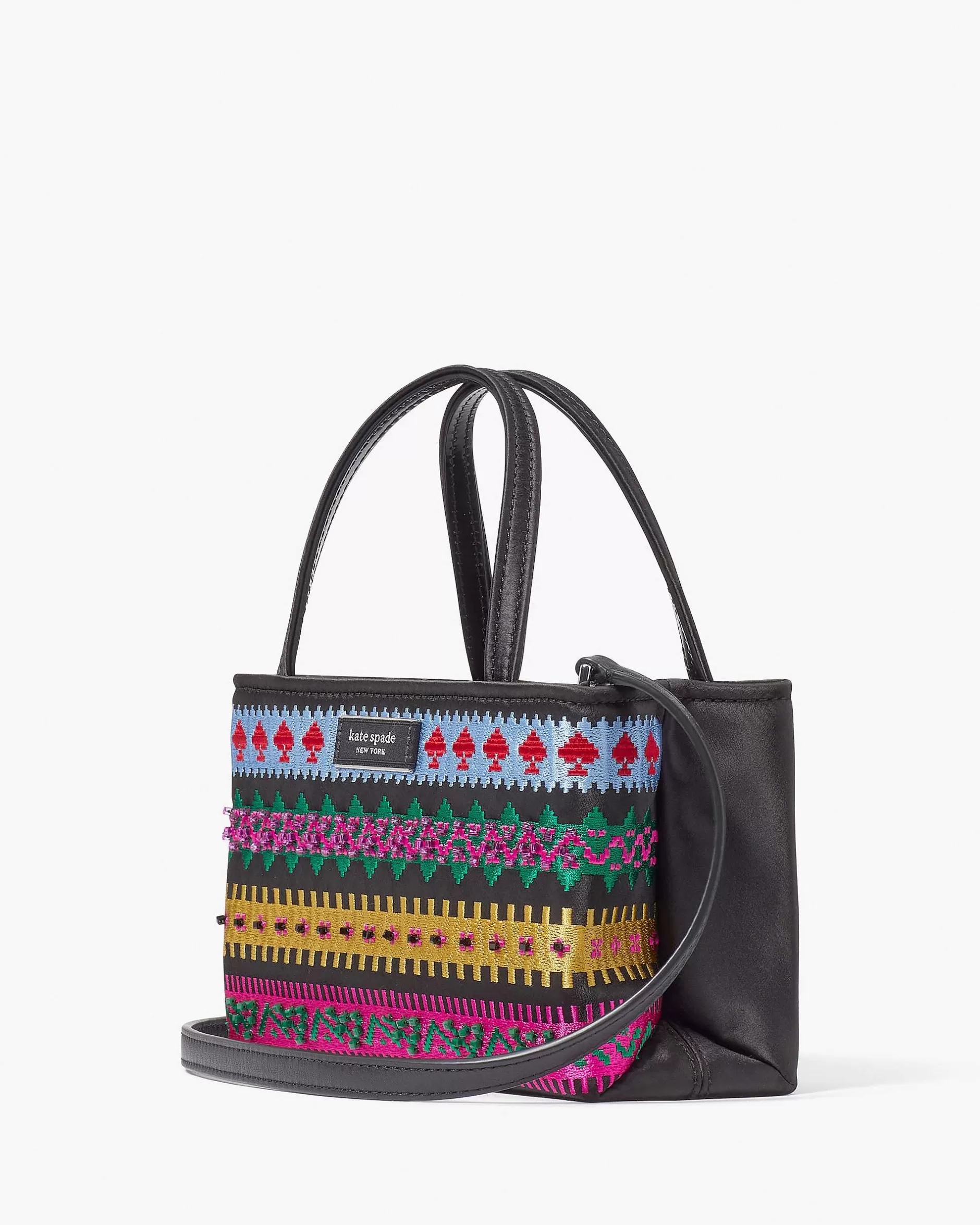 Sam Icon Carnival Fairisle Embellished Satin Mini Tote^Kate Spade Fashion